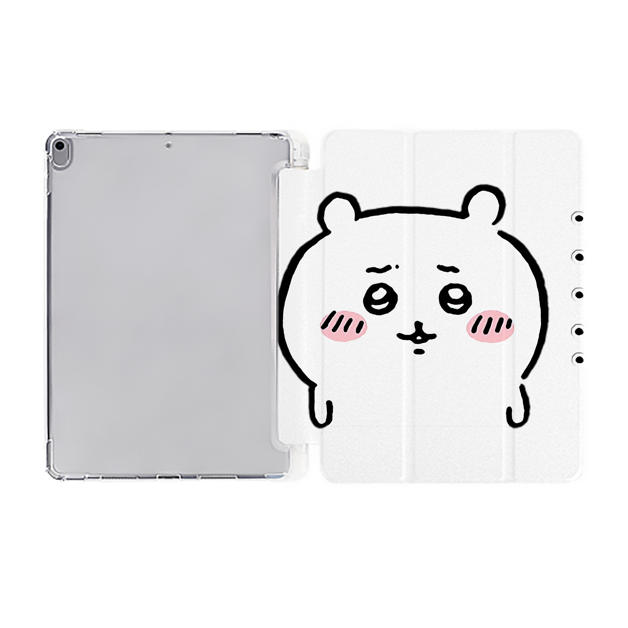 （画像用） ちいかわ ちいかわ Chii-kawa chiikawa IPad ケース ペン収納付き 三つ折りスタンド PUレザー×シリコン 対応機種9.5/10.5/10.9インチ